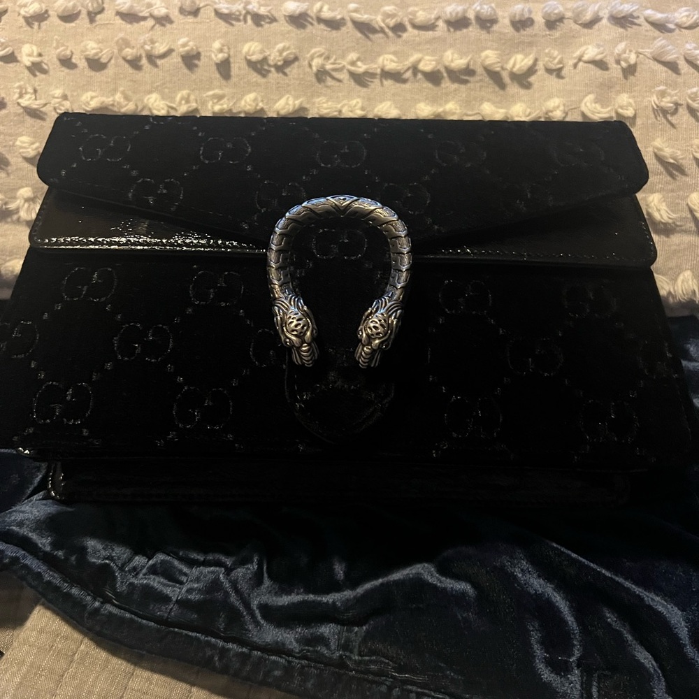 Black Dionysus Gucci Velvet bag. Bag lives in a smoke-free pet-free home.